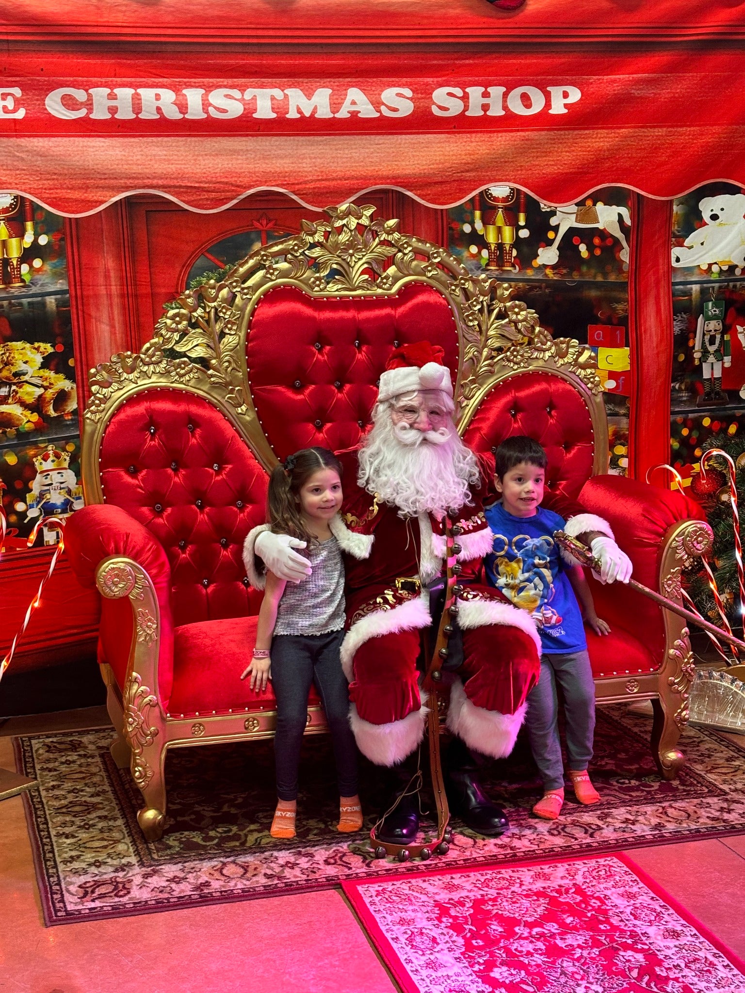 Fond de magasin de Noël Fond d'hiver de vacances D850
