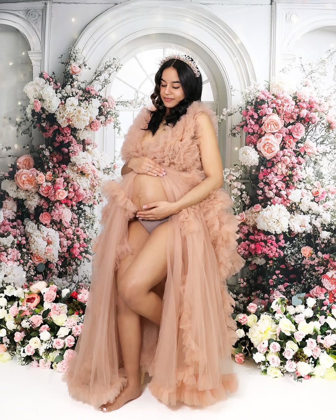 Toile de Fond Fête des Mères Arche Fleurie Vivement Colorée GQ2-163