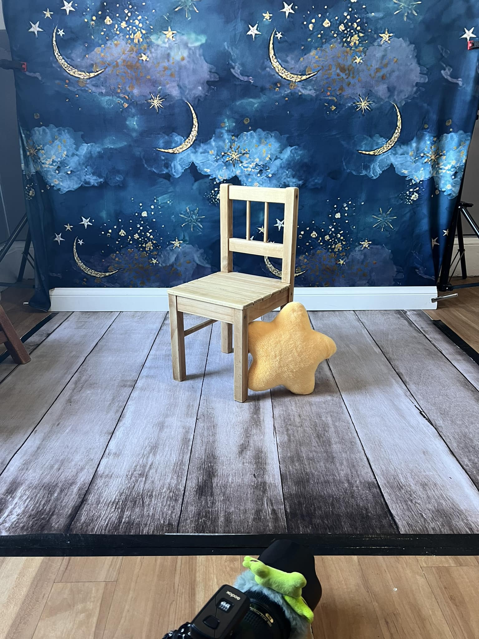 Toile de Fond de Lune Belles Étoiles de Ciel Bleu pour la Photographie Nb-347