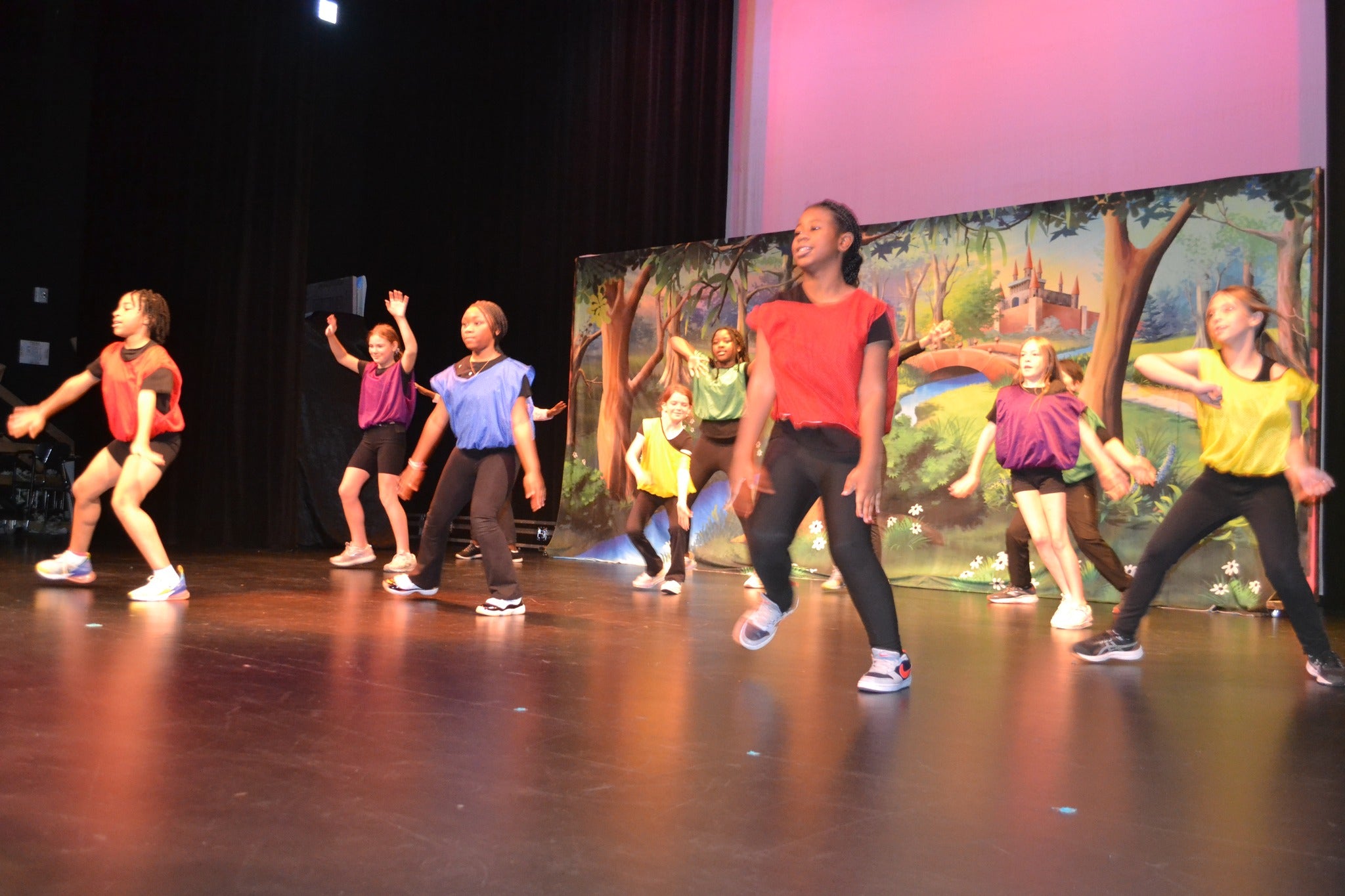 Toile de fond de Dessin animé forêt château Photo Studio G-583