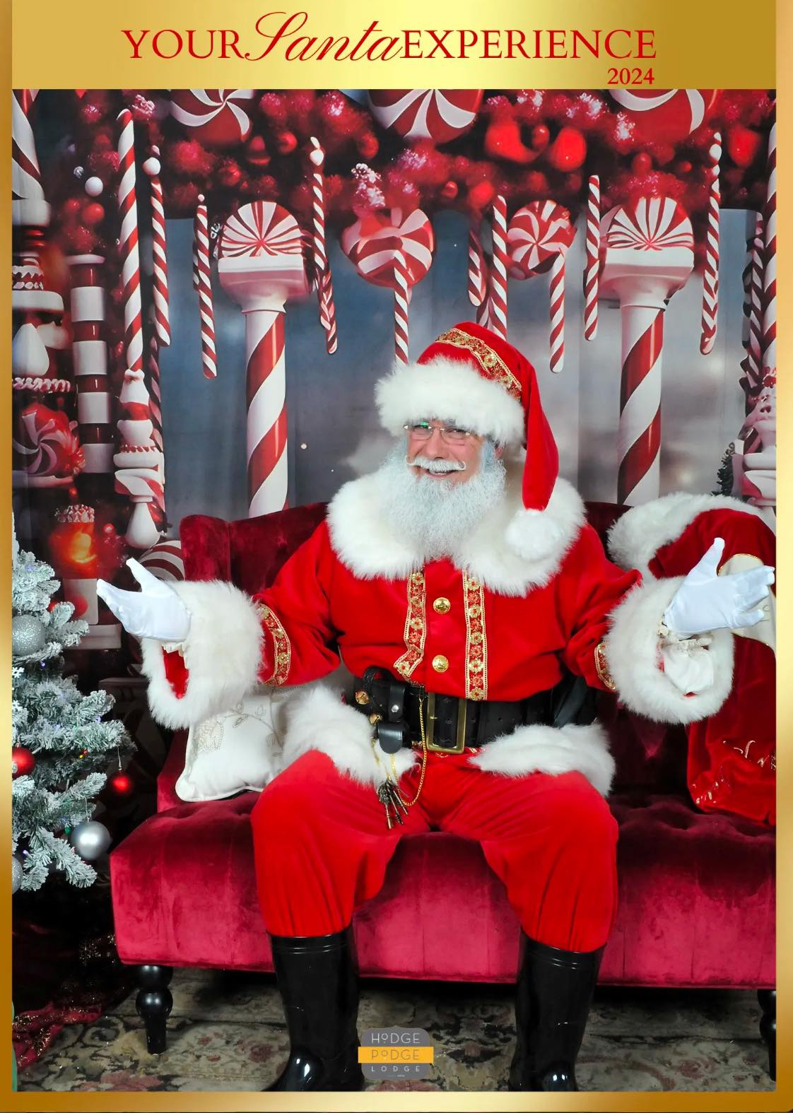 Toile de Fond Magique de Porte en Sucre d'Orge de Noël RR8-229