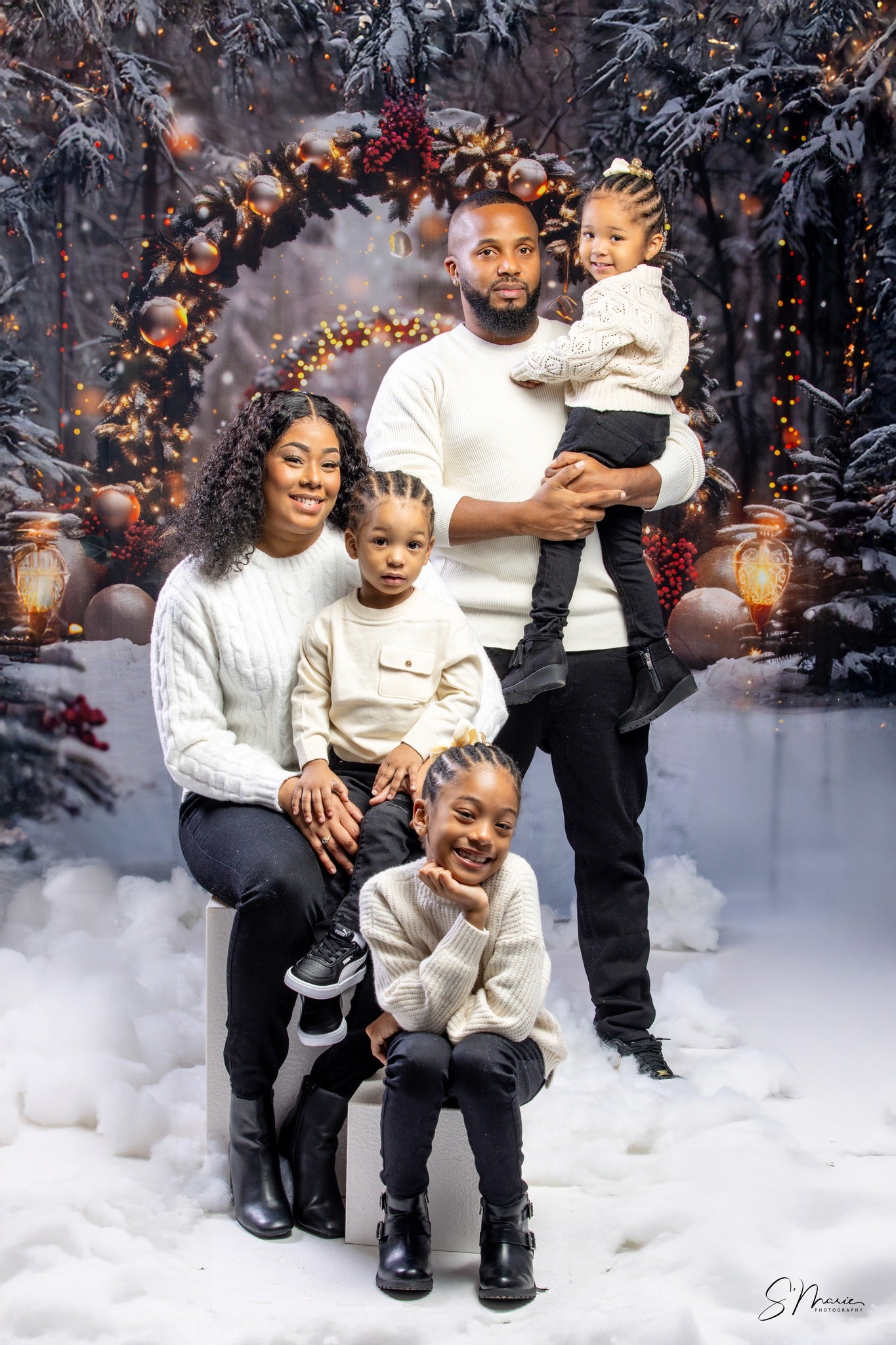 Toile de fond de Noël Arche Scintillante en Forêt RR7-710