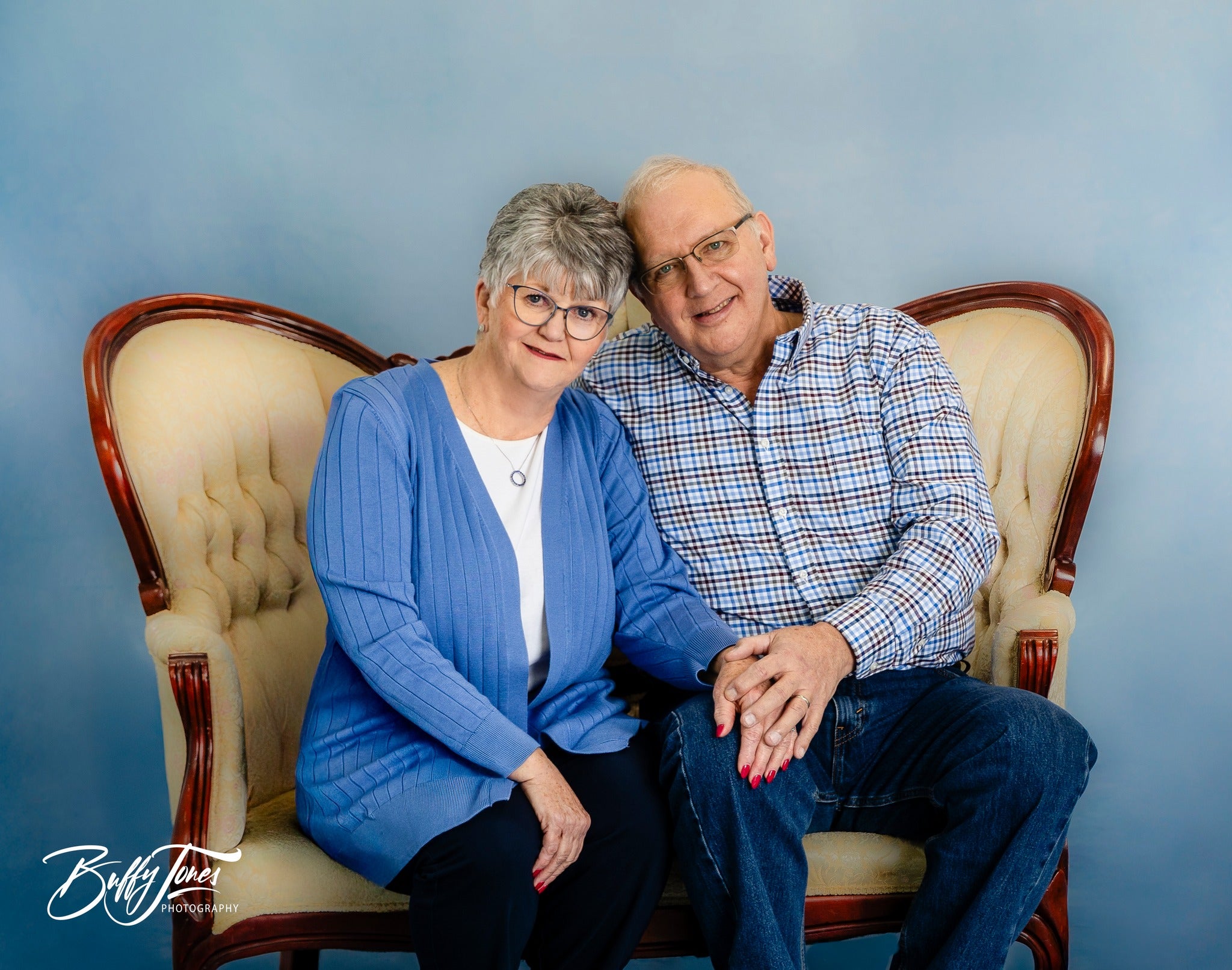 Toile de fond de Photographie Portrait Balayé Abstrait Bleu GC-151