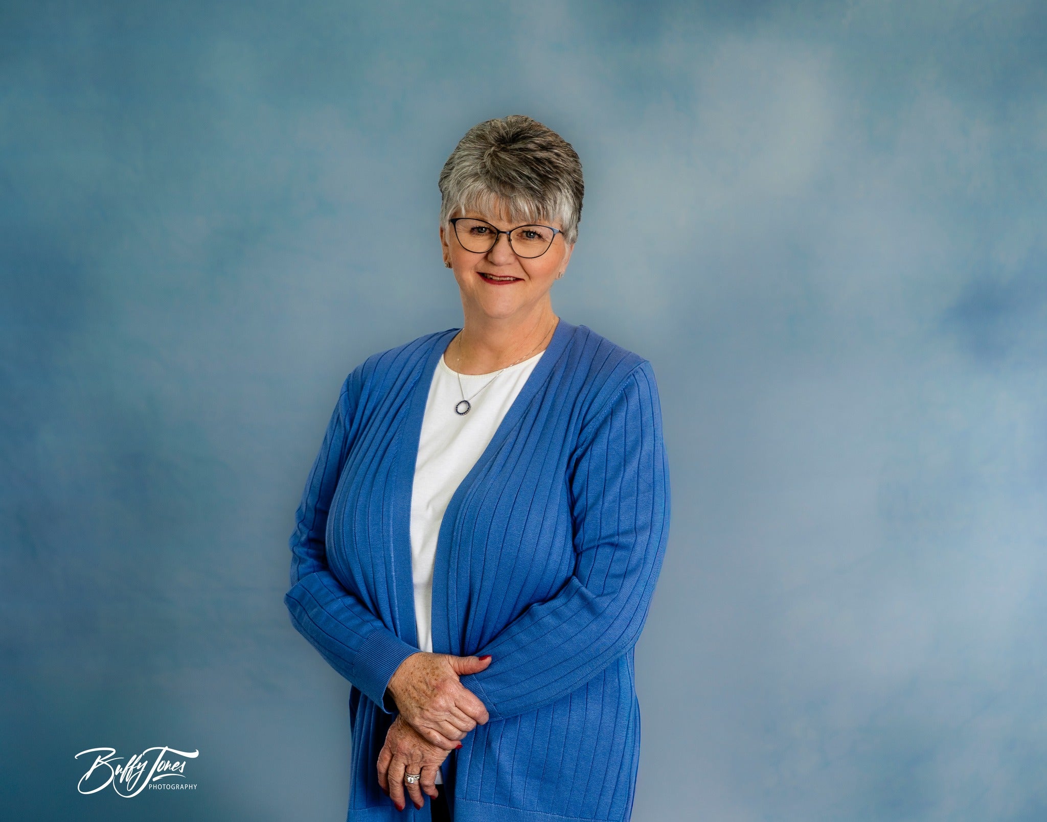 Toile de fond de Photographie Portrait Balayé Abstrait Bleu GC-151