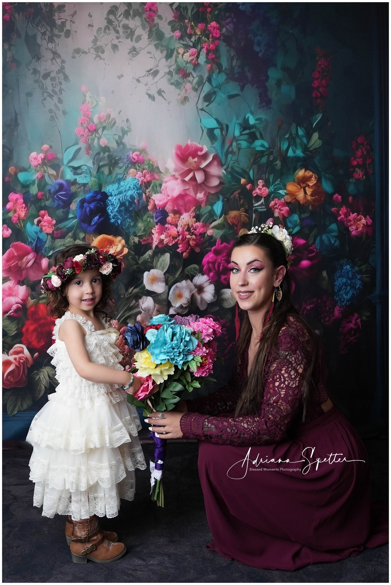 Toile de fond Vintage Fleurs Romantique Jardin Floraison Vintage MRR9-105