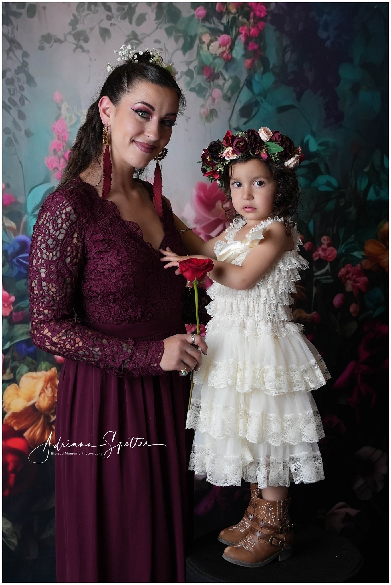 Toile de fond Vintage Fleurs Romantique Jardin Floraison Vintage MRR9-105