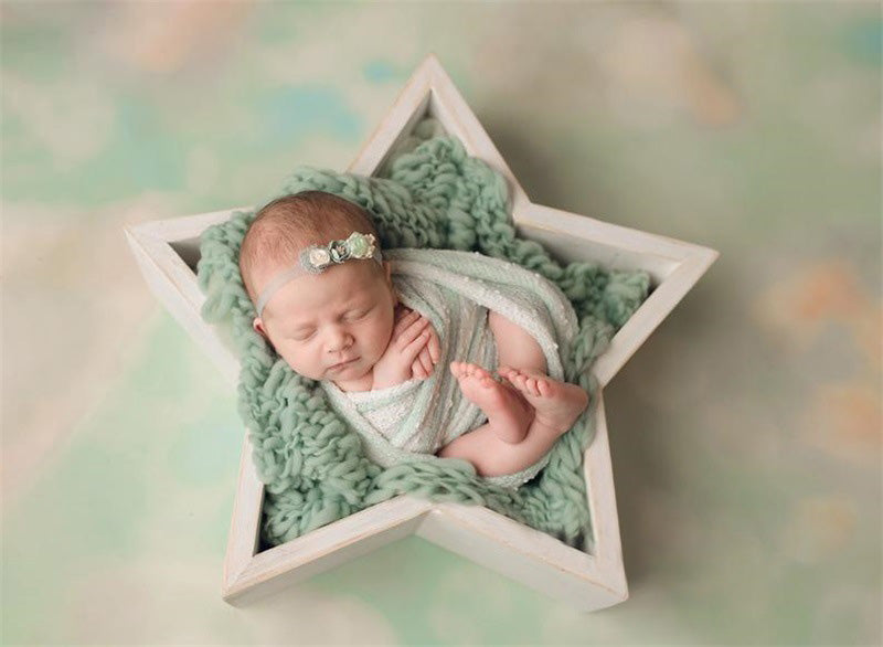 Esthero Accessoires en bois en forme d'étoile pour la photographie de nouveau-nés SYPJ3