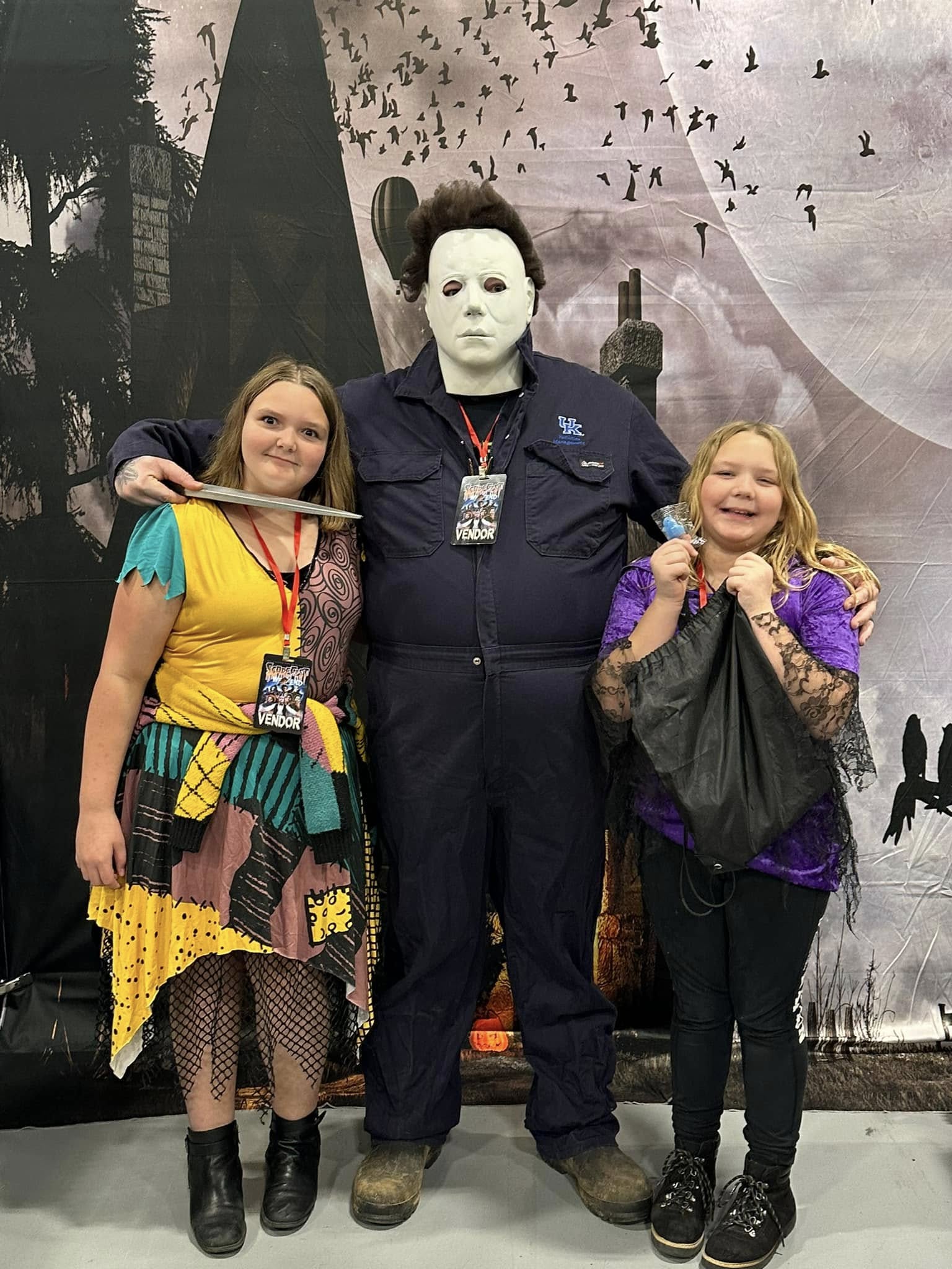 Halloween nuit épouvantail citrouille cottage toile de fond SH-829