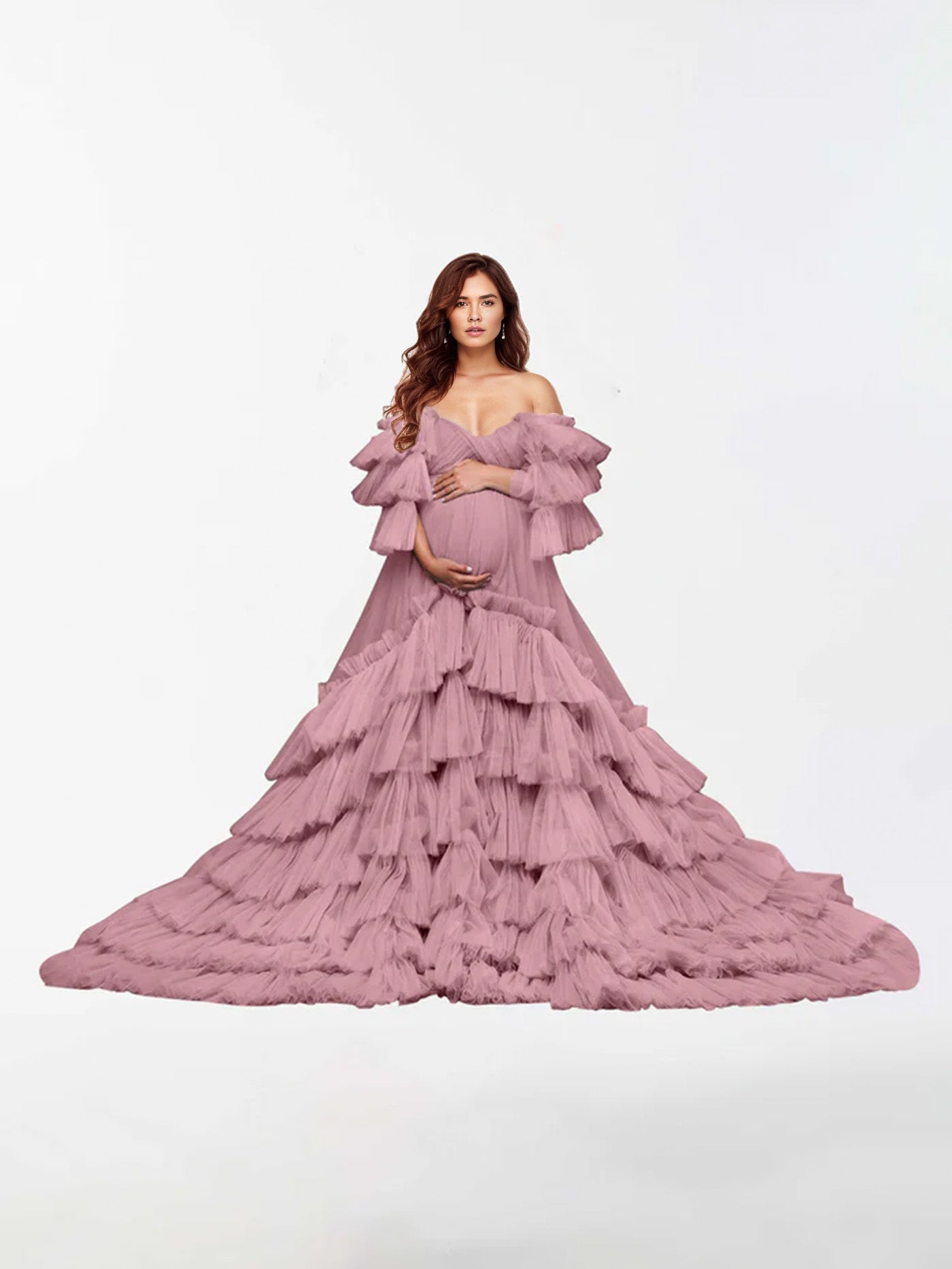 Robe de maternité en tulle pour la photographie RB5