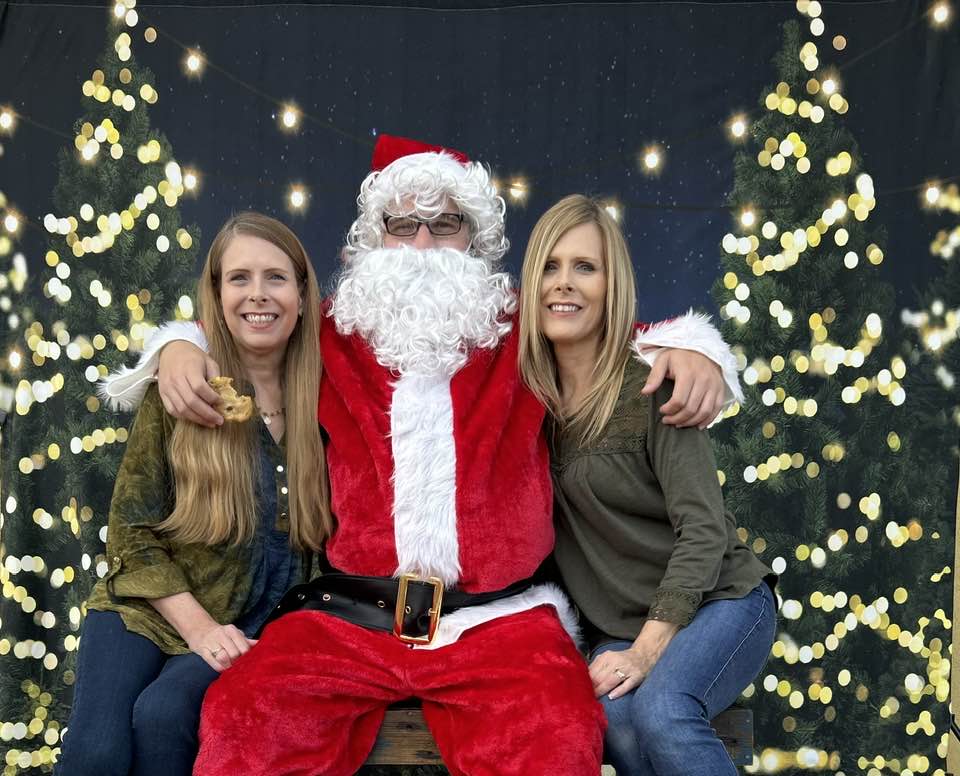 Toile de fond de photomaton Night Twinkle Christmas Farm D833