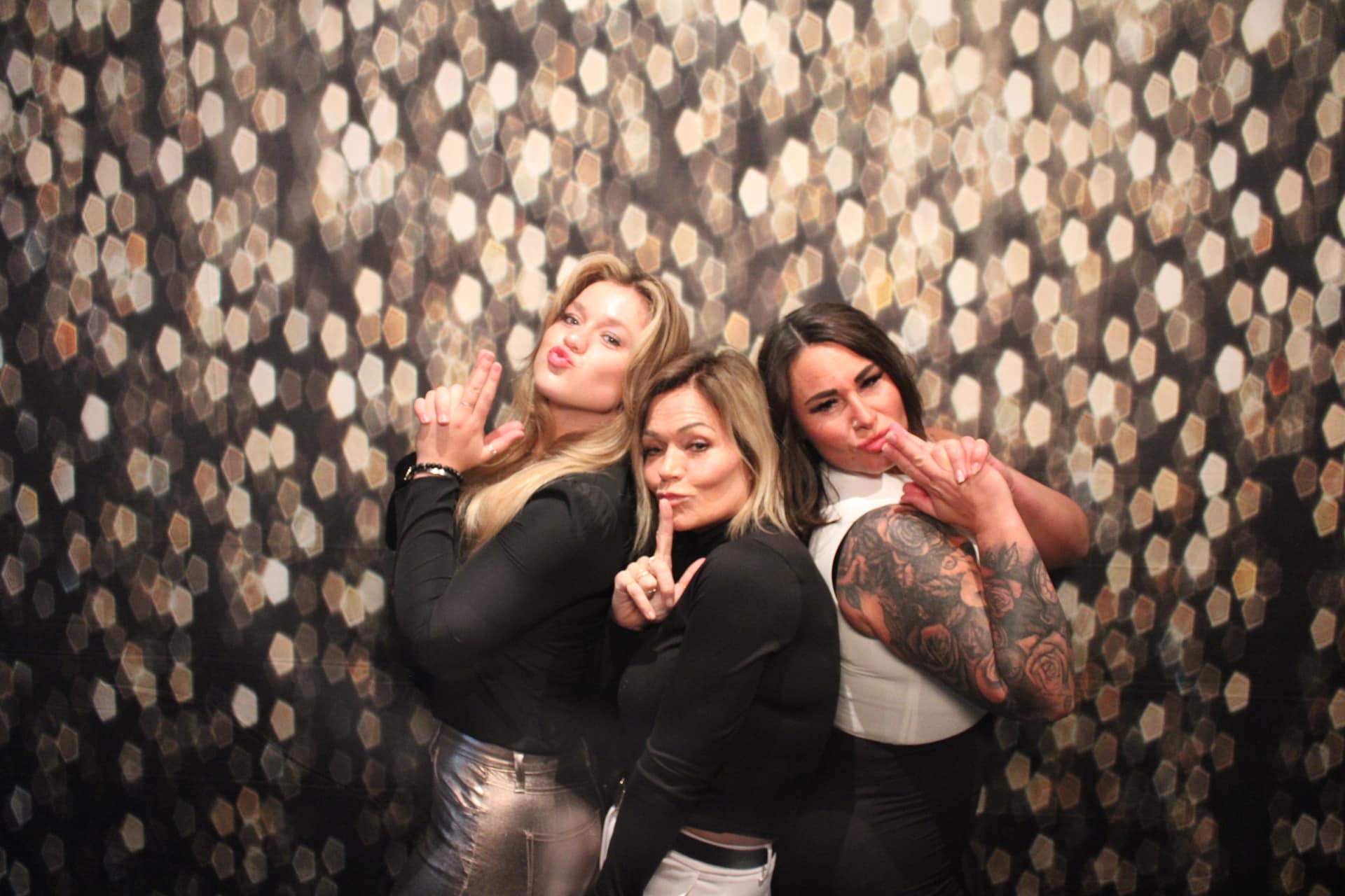 Décorations de Fête en Toile de Fond Bokeh à Paillettes Dorées M6-12