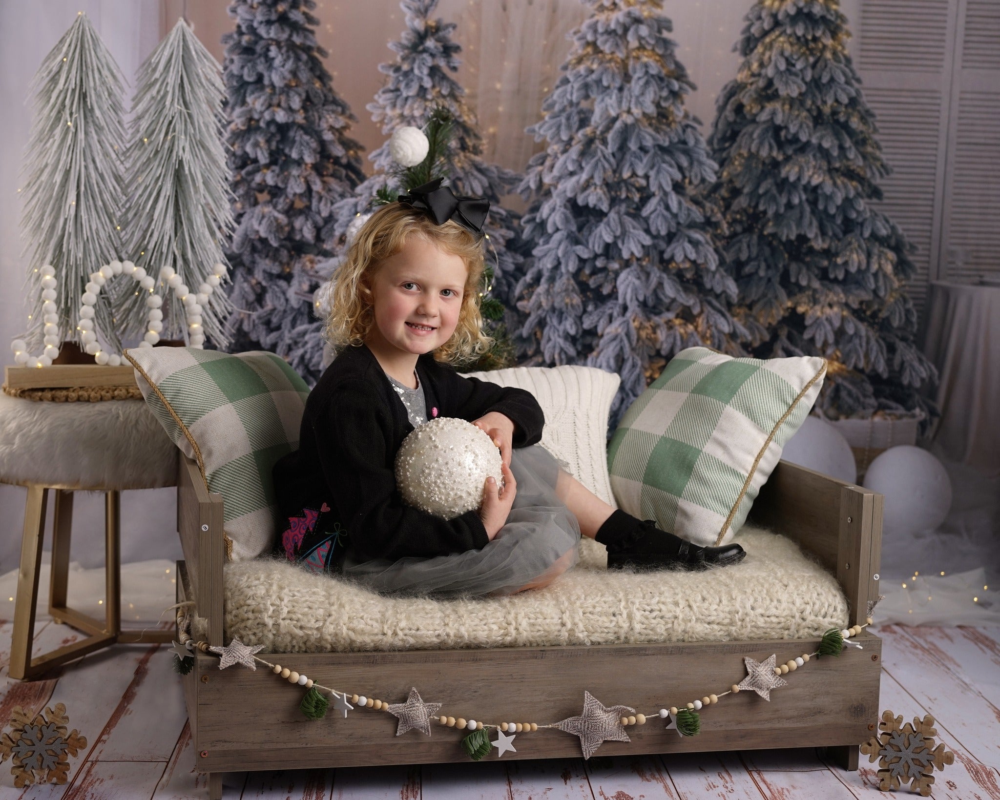 Arbre de Noël Décoration Elan Toile de fond Photographie M10-06