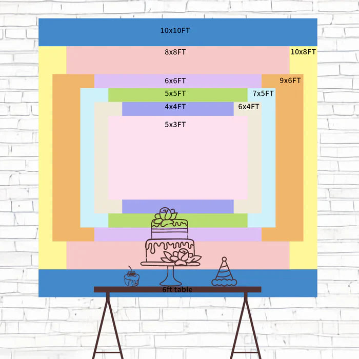 Toile de fond Anniversaire Personnalisé Fête Ballons 18ème BRP2-231