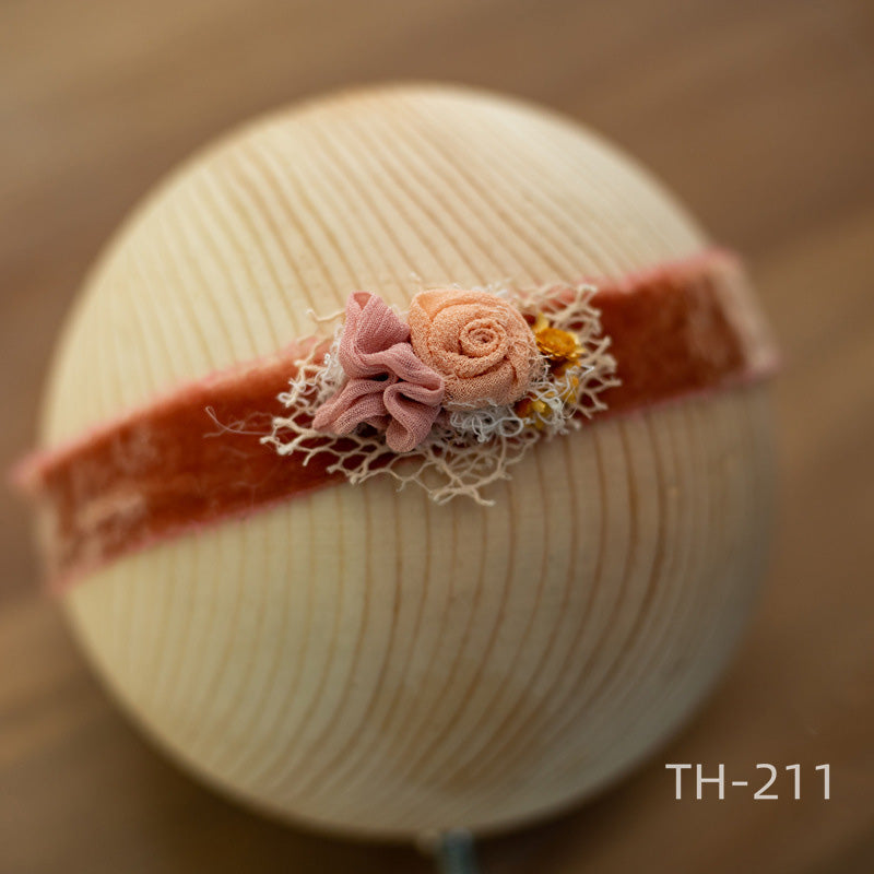 Photographie Nouveau-né Velours Fleur Pearl Coiffe TH2