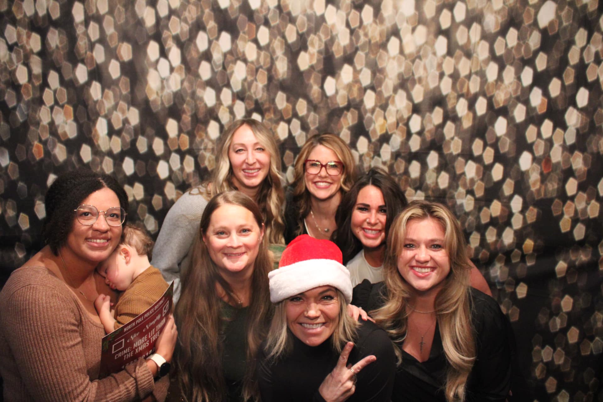 Décorations de Fête en Toile de Fond Bokeh à Paillettes Dorées M6-12