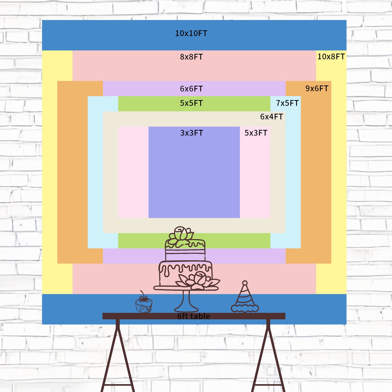 Toile de Fond de Graduation Outils Scolaires Personnalisée LXX6-207