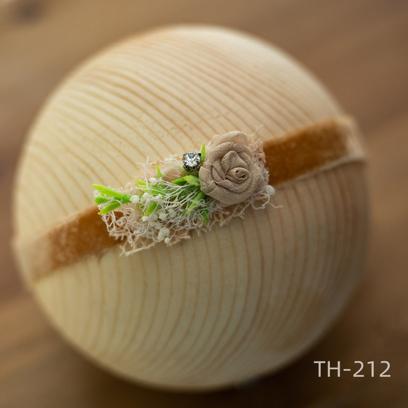 Photographie Nouveau-né Velours Fleur Pearl Coiffe TH2