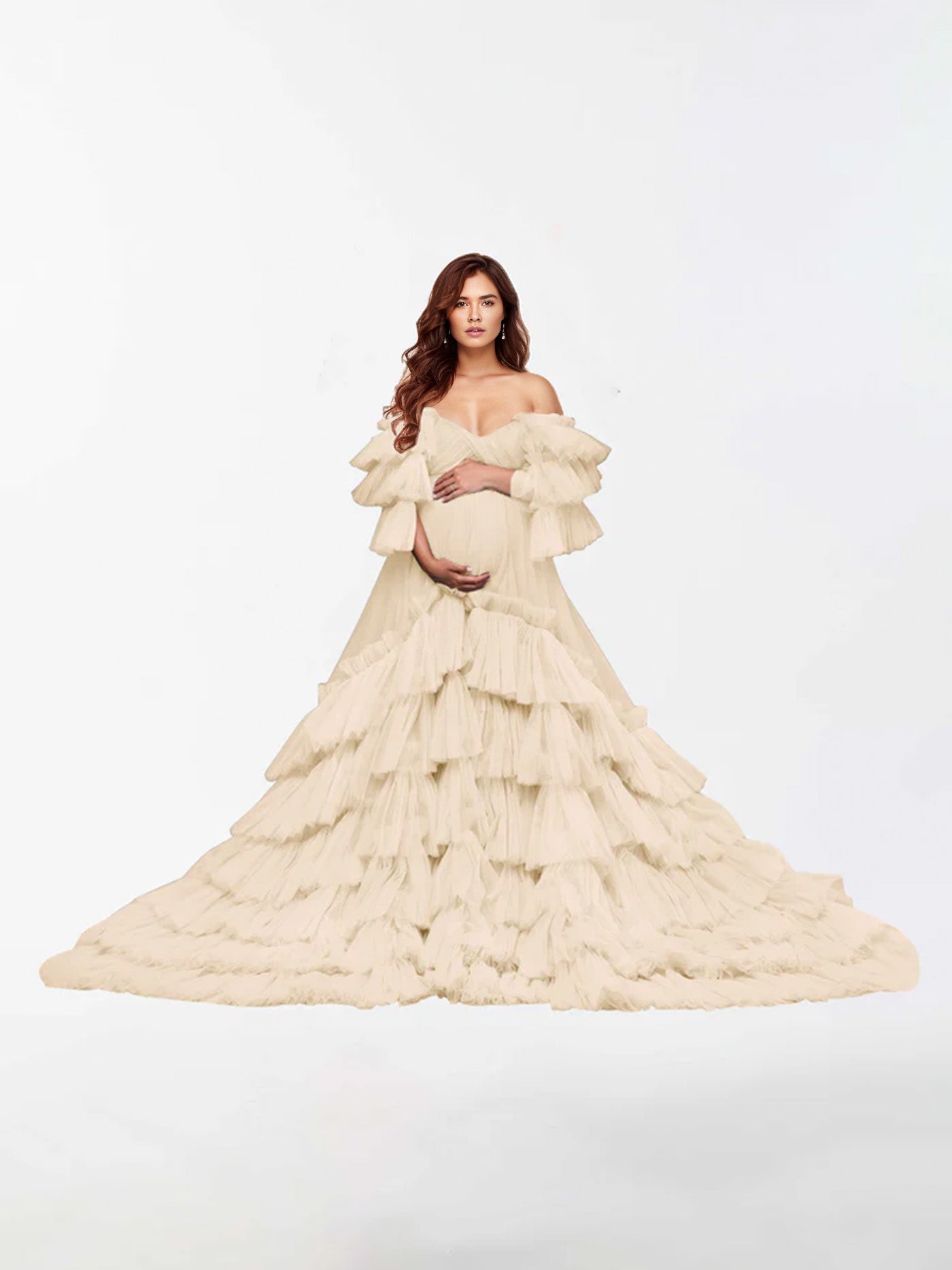 Robe de maternité en tulle pour la photographie RB5