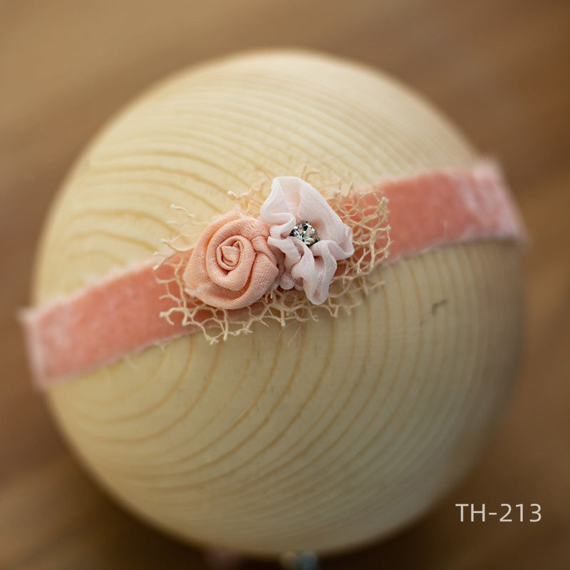 Photographie Nouveau-né Velours Fleur Pearl Coiffe TH2