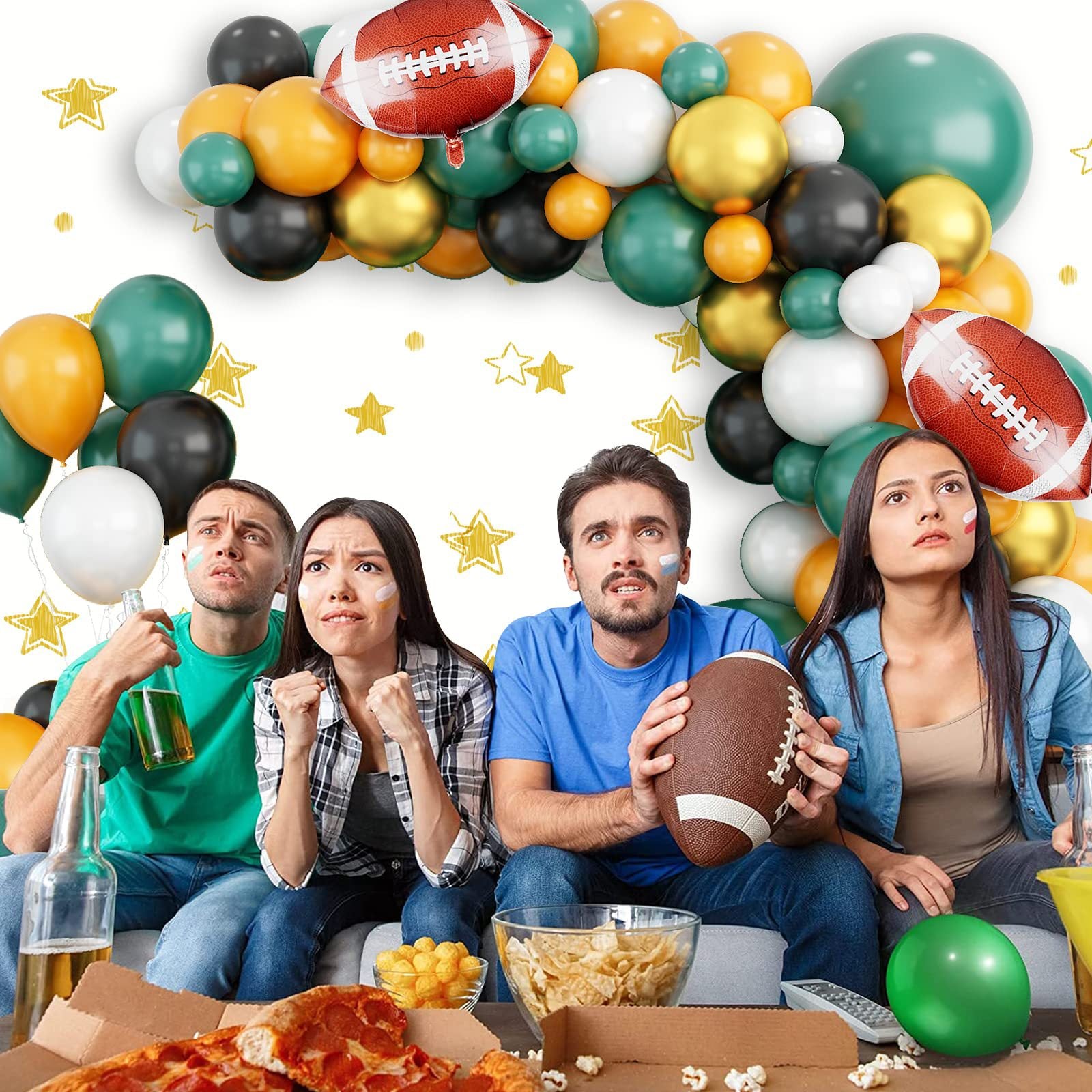 Chaîne de Ballons Cartoon de Rugby pour Thème Sportif BA20