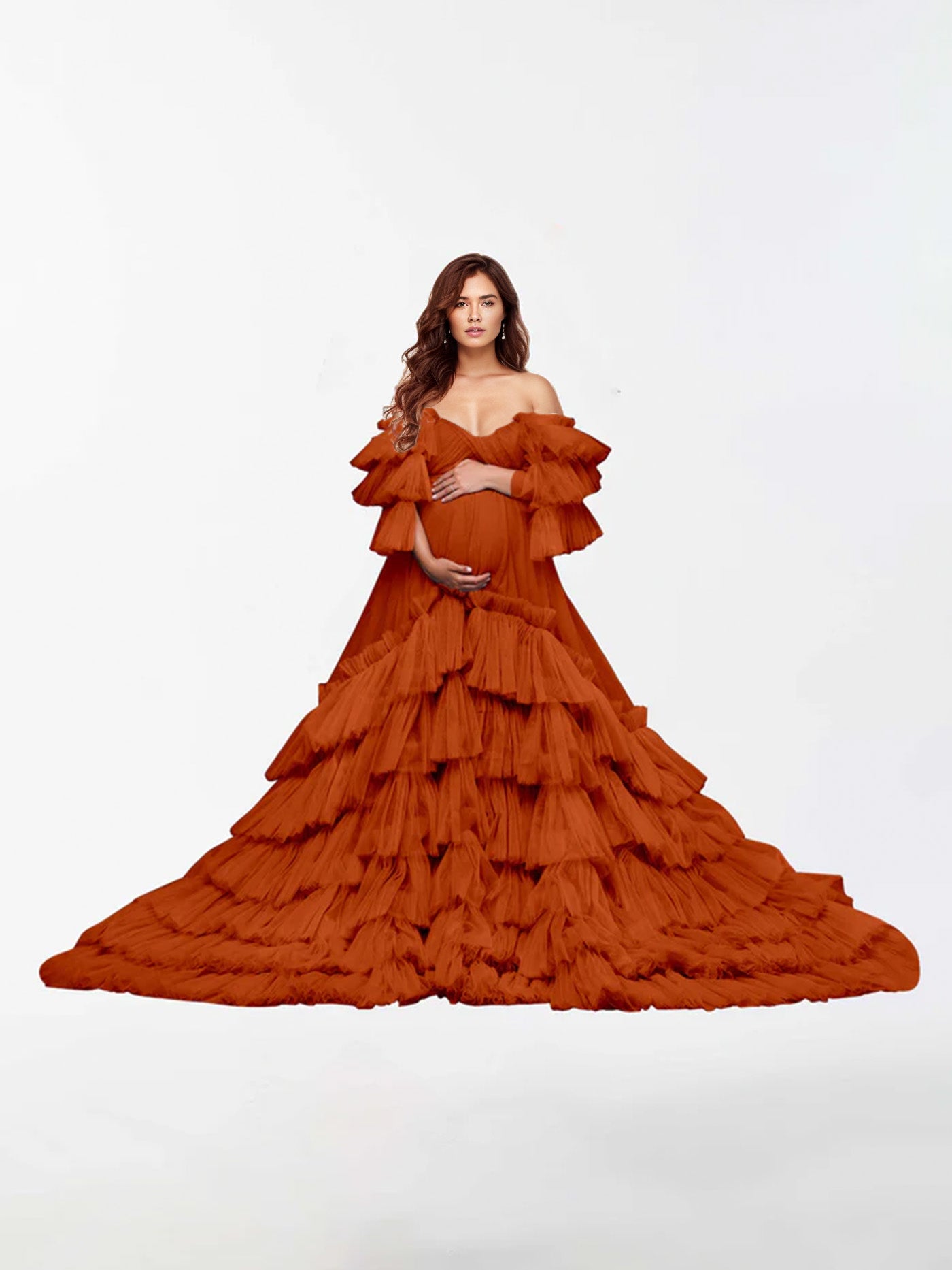 Robe de maternité en tulle pour la photographie RB5
