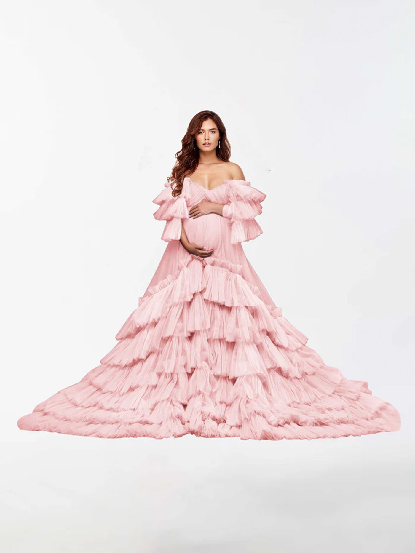 Robe de maternité en tulle pour la photographie RB5