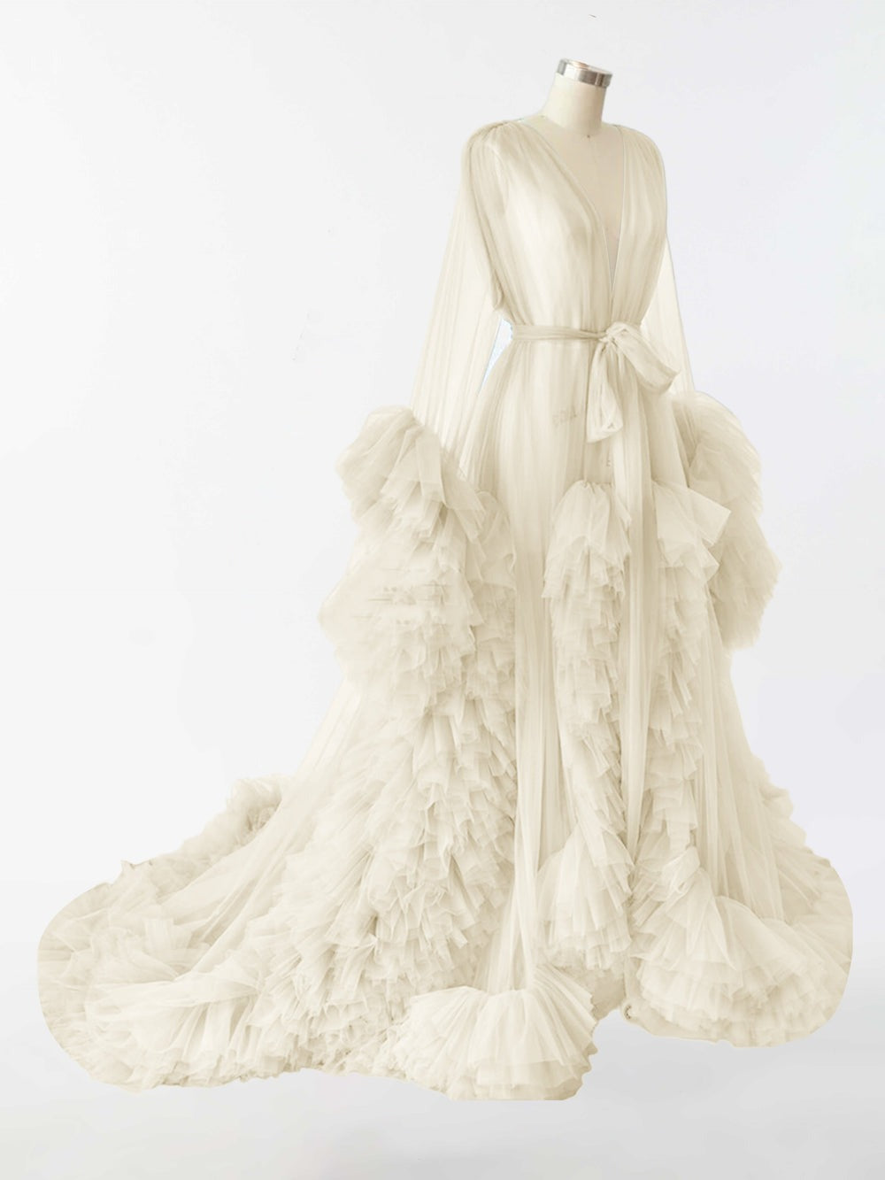 Robe longue en tulle transparent pour la photographie de maternité RB4