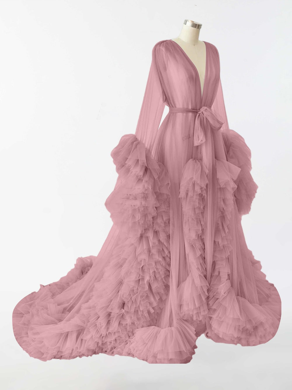 Robe longue en tulle transparent pour la photographie de maternité RB4