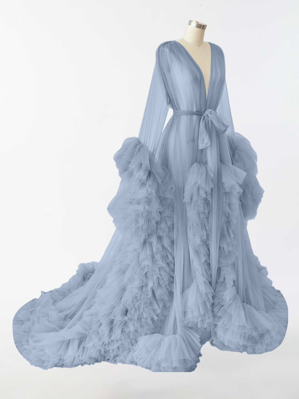 Robe longue en tulle transparent pour la photographie de maternité RB4