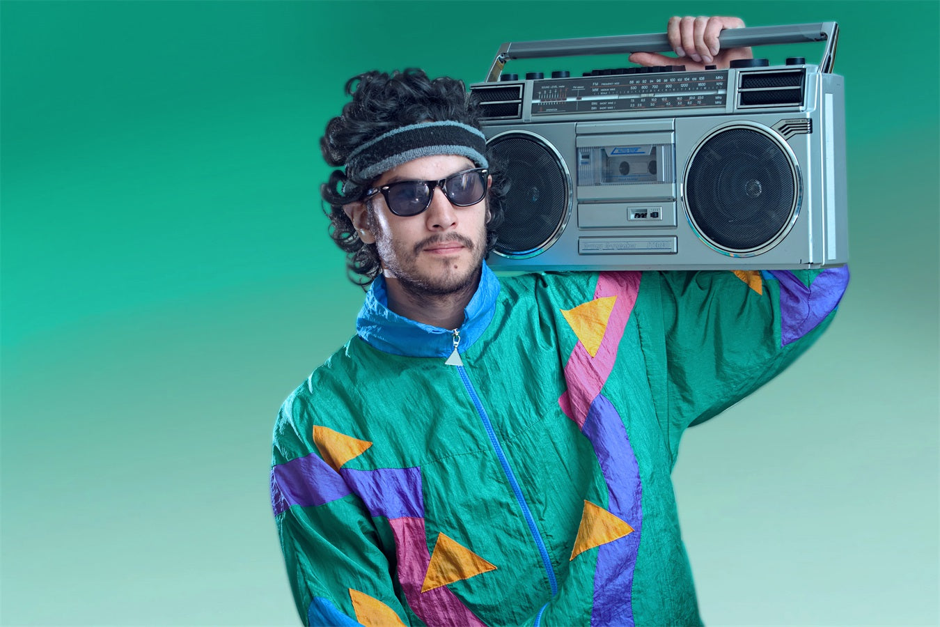 Toile de fond Portrait Dégradé Vert Photographie BRP-11-600