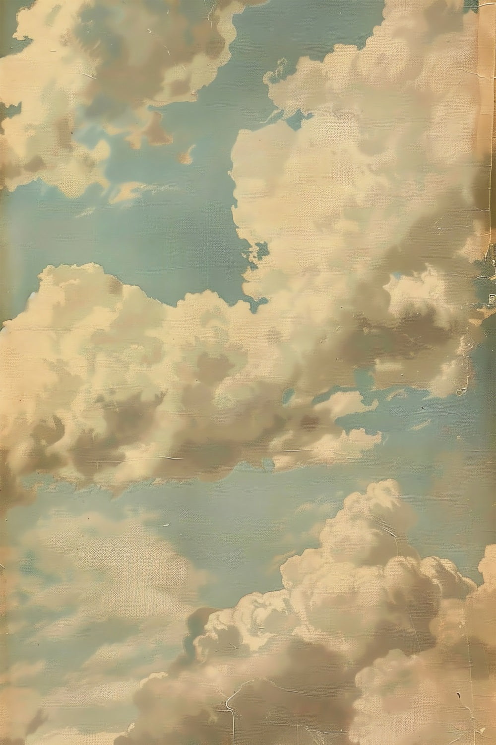Toile de fond Portrait Mur Ciel Bleu Nuages Décor BRP-11-639