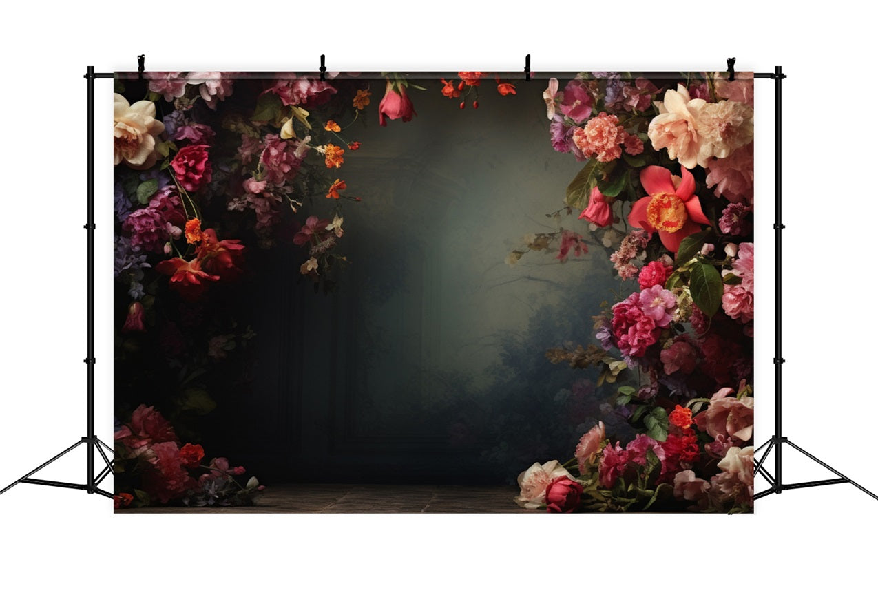 Toile de fond Portrait Vacances Rose Mur Ombre Fleurs BRP-11-649