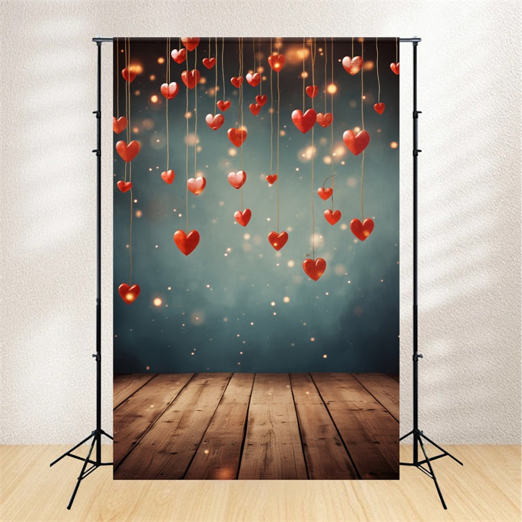Toile de Fond St-Valentin Cœurs Brillants Guirlande Lumineuse BRP1-107