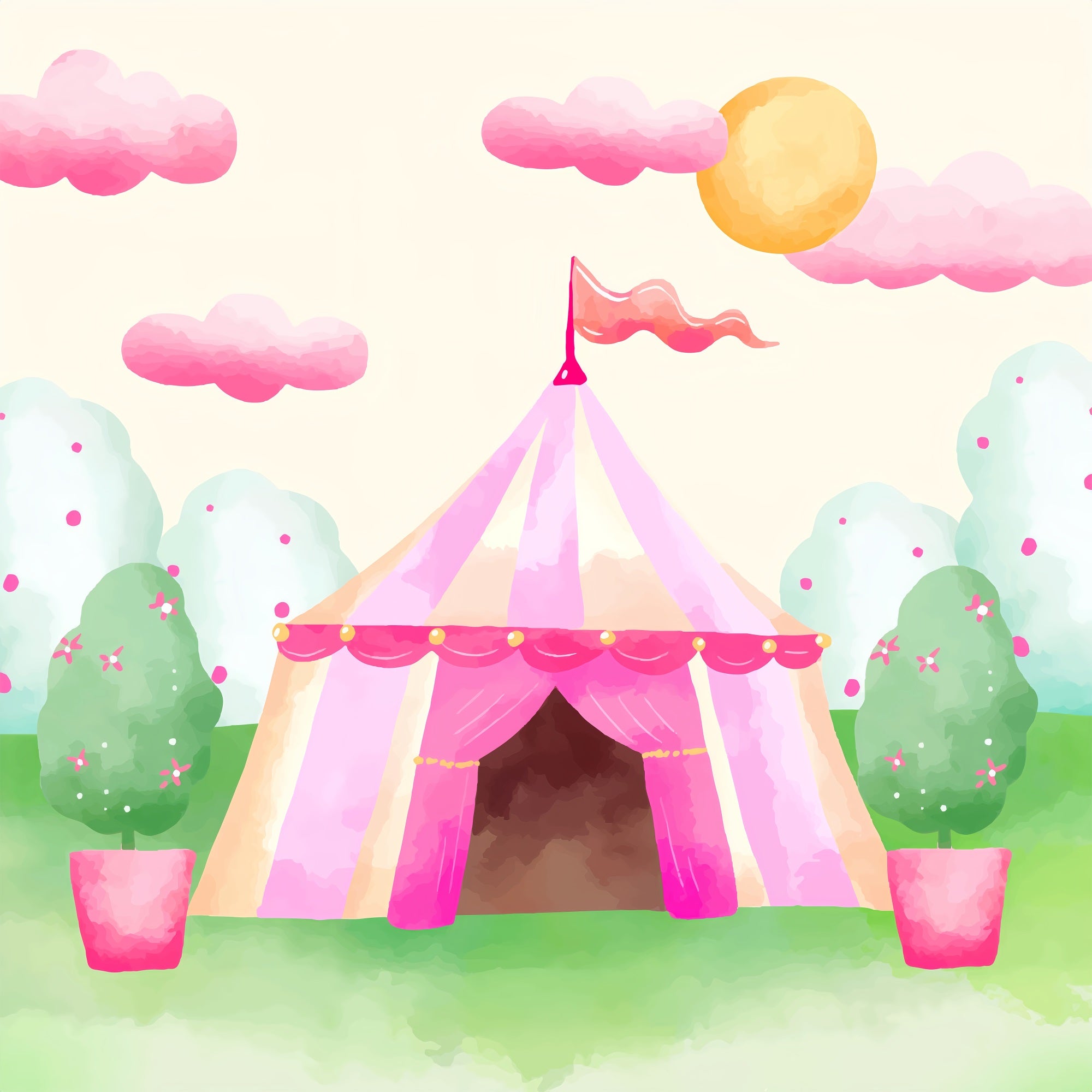 Toile de Fond Cirque Tente Rêve Arc-en-Ciel BRP1-169