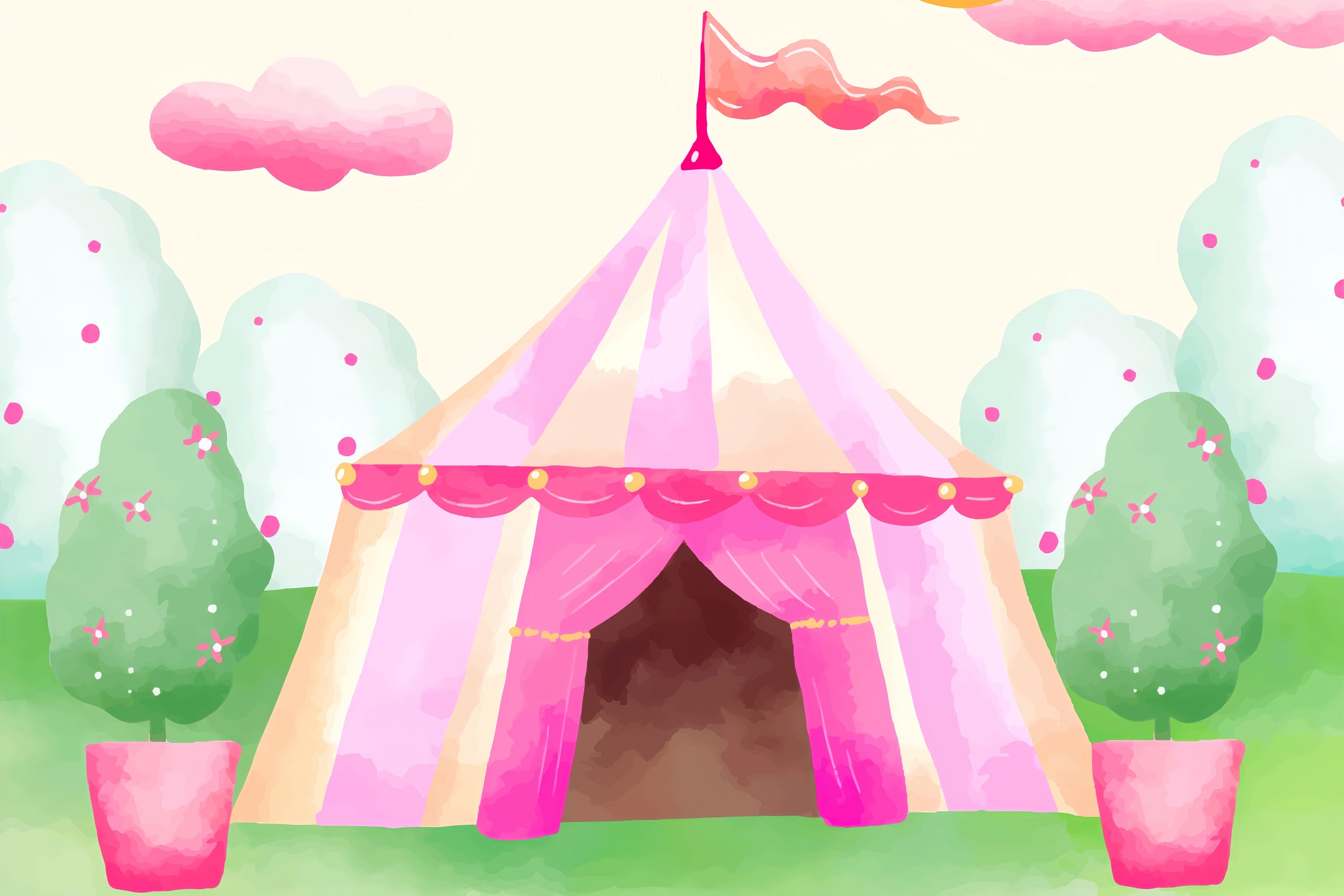 Toile de Fond Cirque Tente Rêve Arc-en-Ciel BRP1-169