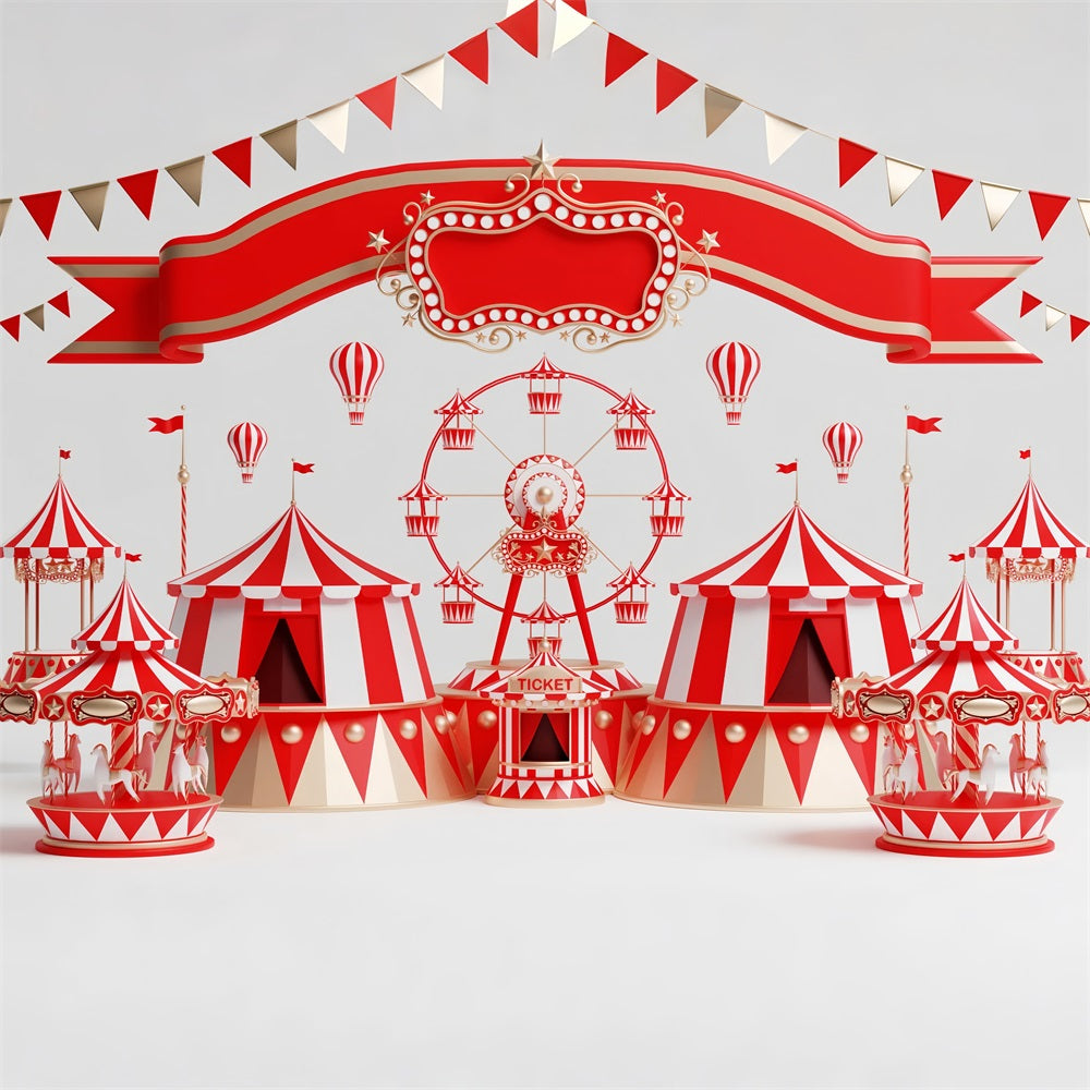 Toile de Fond Carnaval Tentes Rouges Design BRP1-193