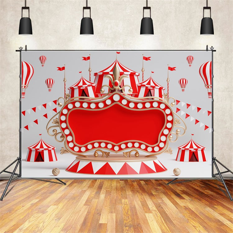 Toile de Fond Carnaval Scène Rouge Cadre Décoratif BRP1-195