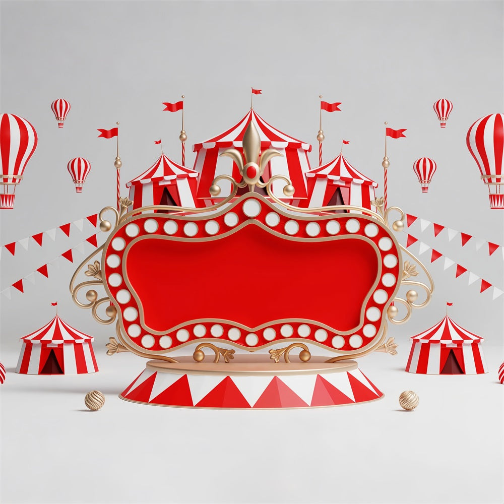 Toile de Fond Carnaval Scène Rouge Cadre Décoratif BRP1-195