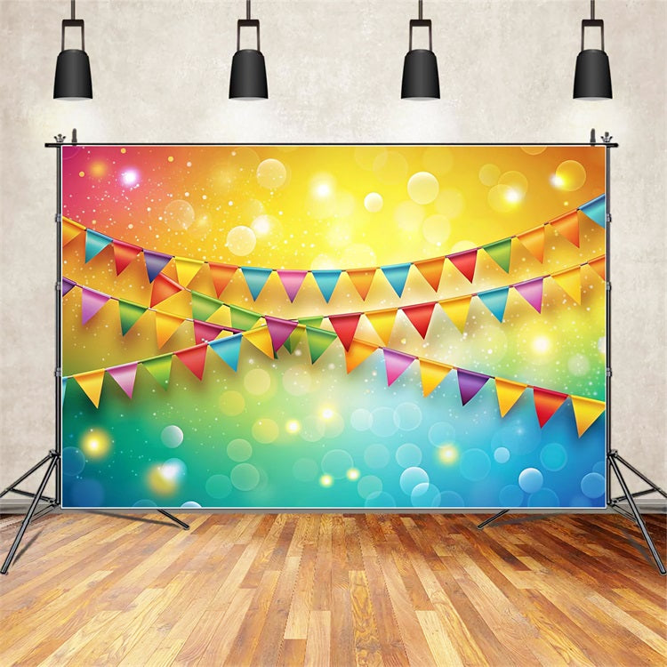 Toile de Fond Carnaval Guirlande Arc-en-Ciel Festival BRP1-203