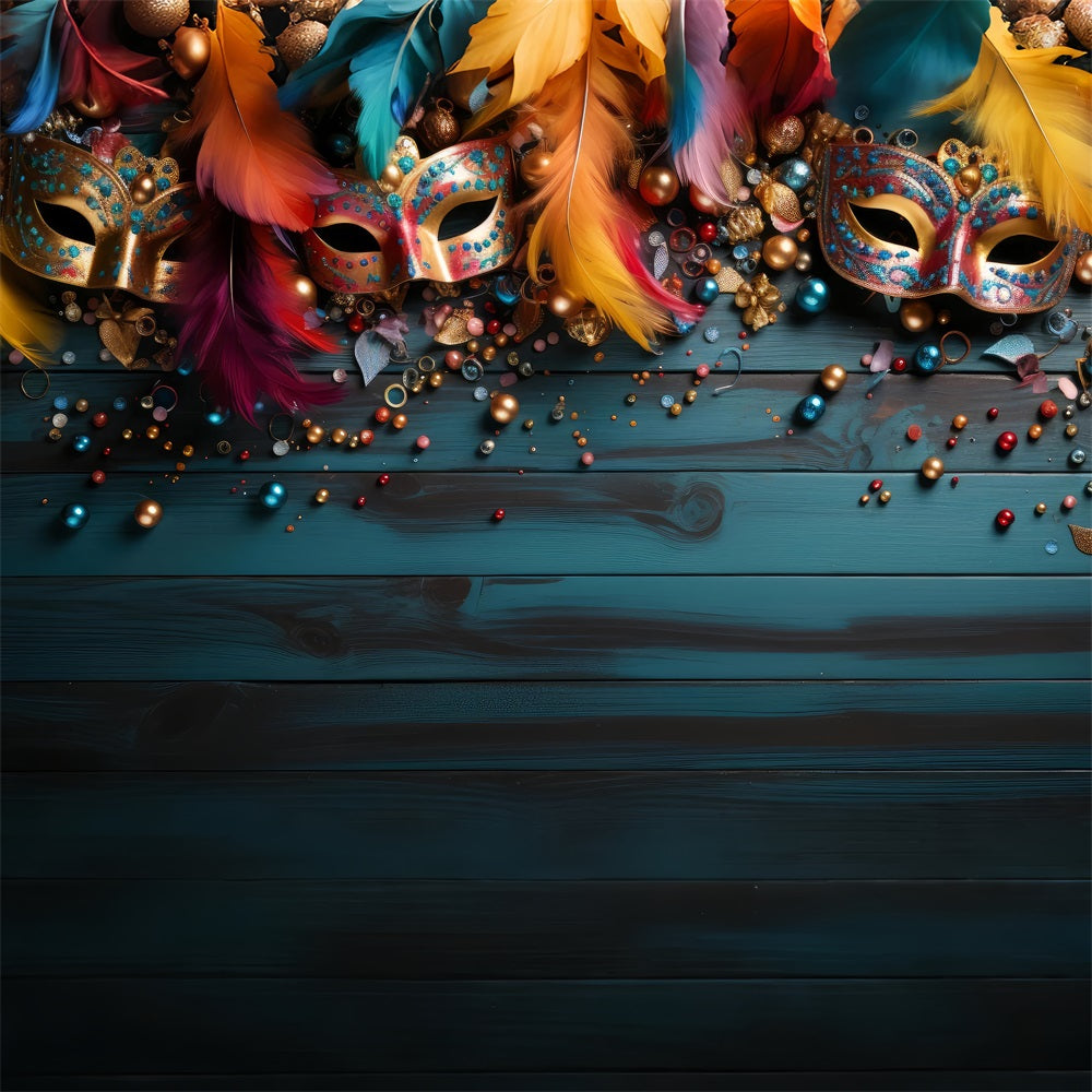 Toile de Fond Carnaval Masque Coloré Perles Célébration BRP1-204