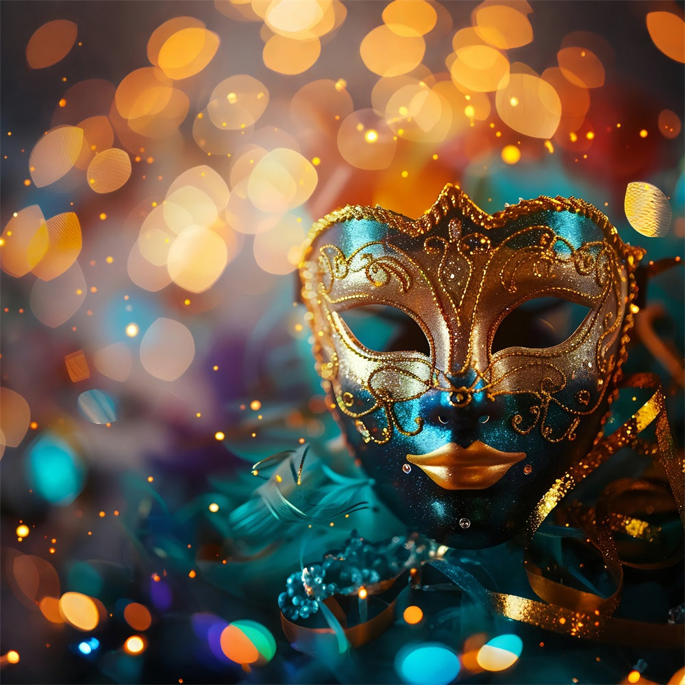 Toile de Fond Carnaval Masque Artistique Plumes Élégantes BRP1-210