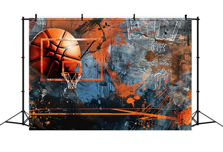 Toile de fond Terrain de Basketball Art Graffiti Créatif BRP1-329