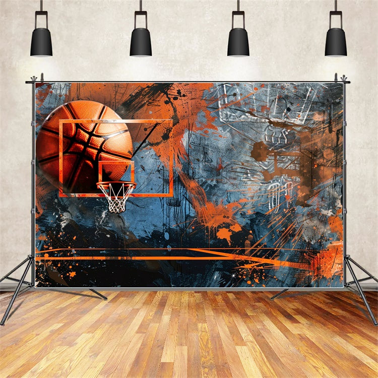 Toile de fond Terrain de Basketball Art Graffiti Créatif BRP1-329