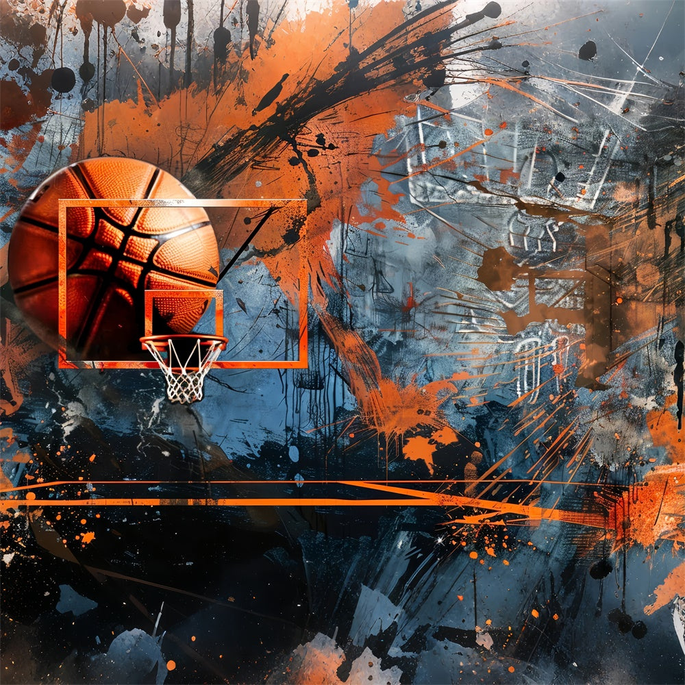 Toile de fond Terrain de Basketball Art Graffiti Créatif BRP1-329