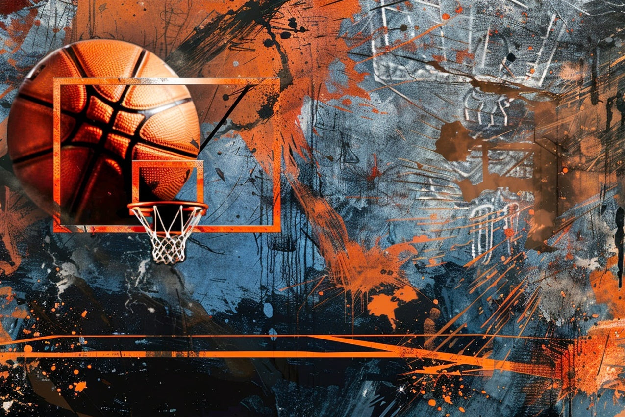 Toile de fond Terrain de Basketball Art Graffiti Créatif BRP1-329
