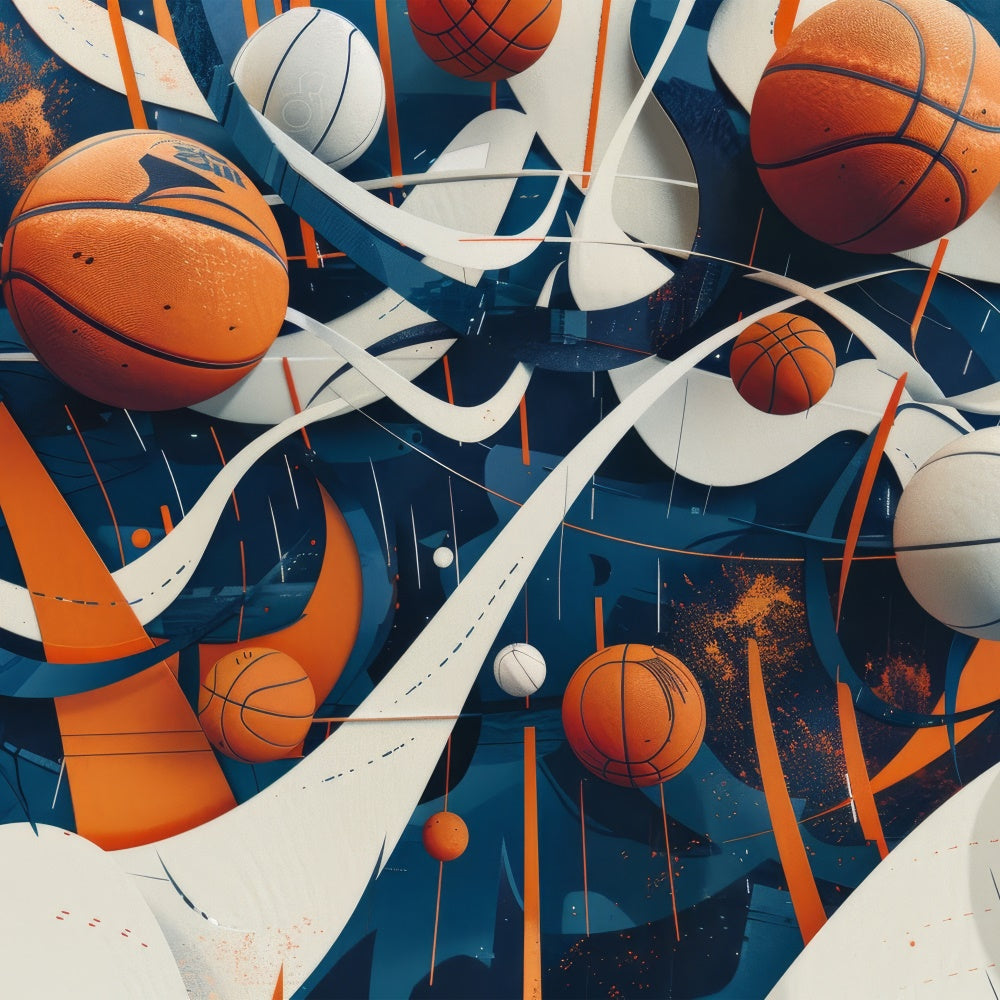 Toile de fond Ballon Basket Énergie Art Moderne BRP1-330