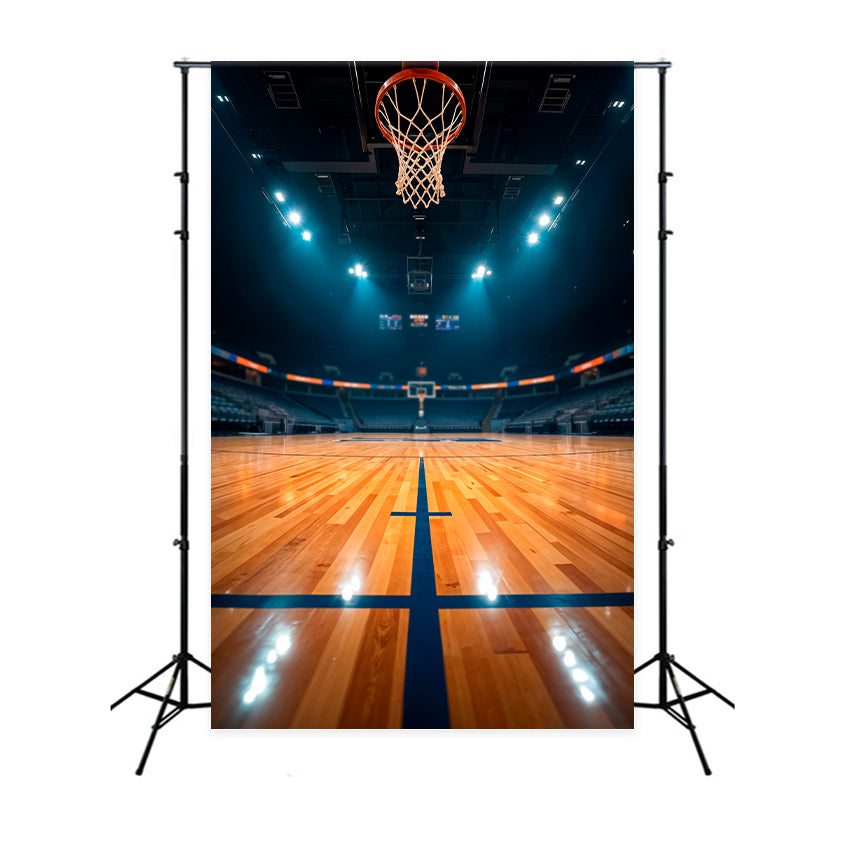 Toile de fond Photo Terrain de Basket Nuit de Jeu Professionnel BRP1-333