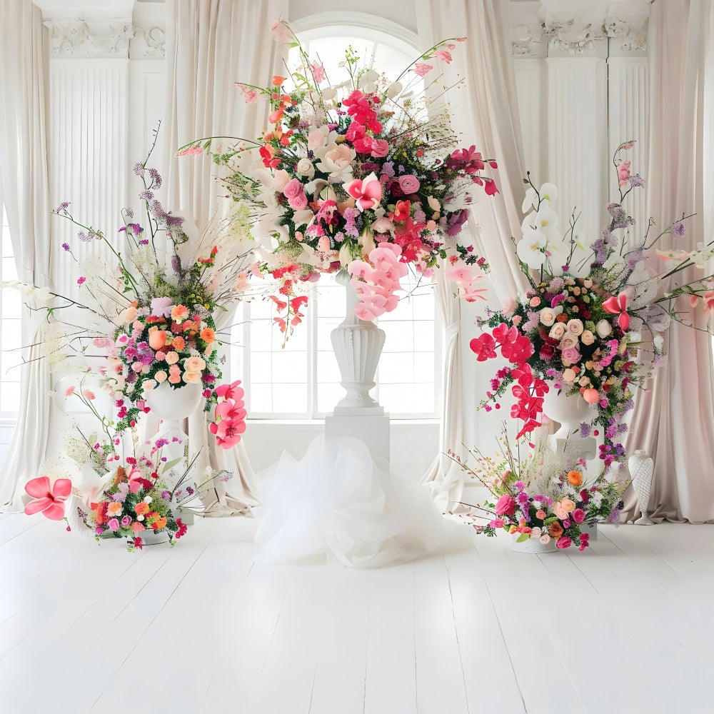 Fond Photo Fleurs Orchidée Rose Lumineuse Blanche BRP1-360