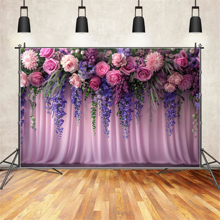 Fond Fleur Lavande Rêve Bouquet Roses BRP1-369