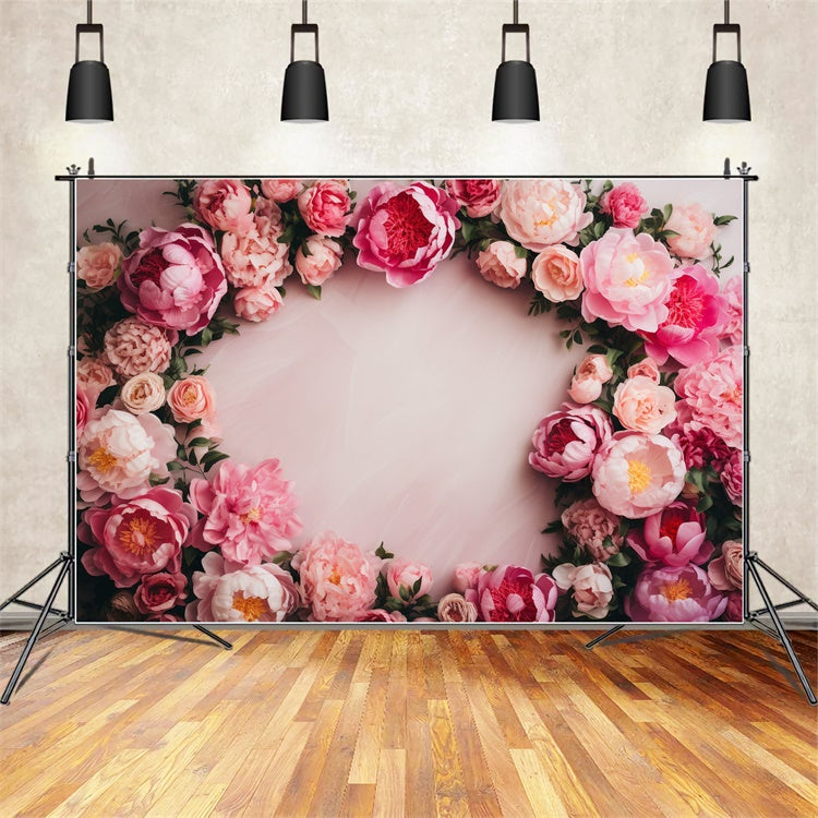 Fond Fleur Bordure Florale Romantique Rose BRP1-373